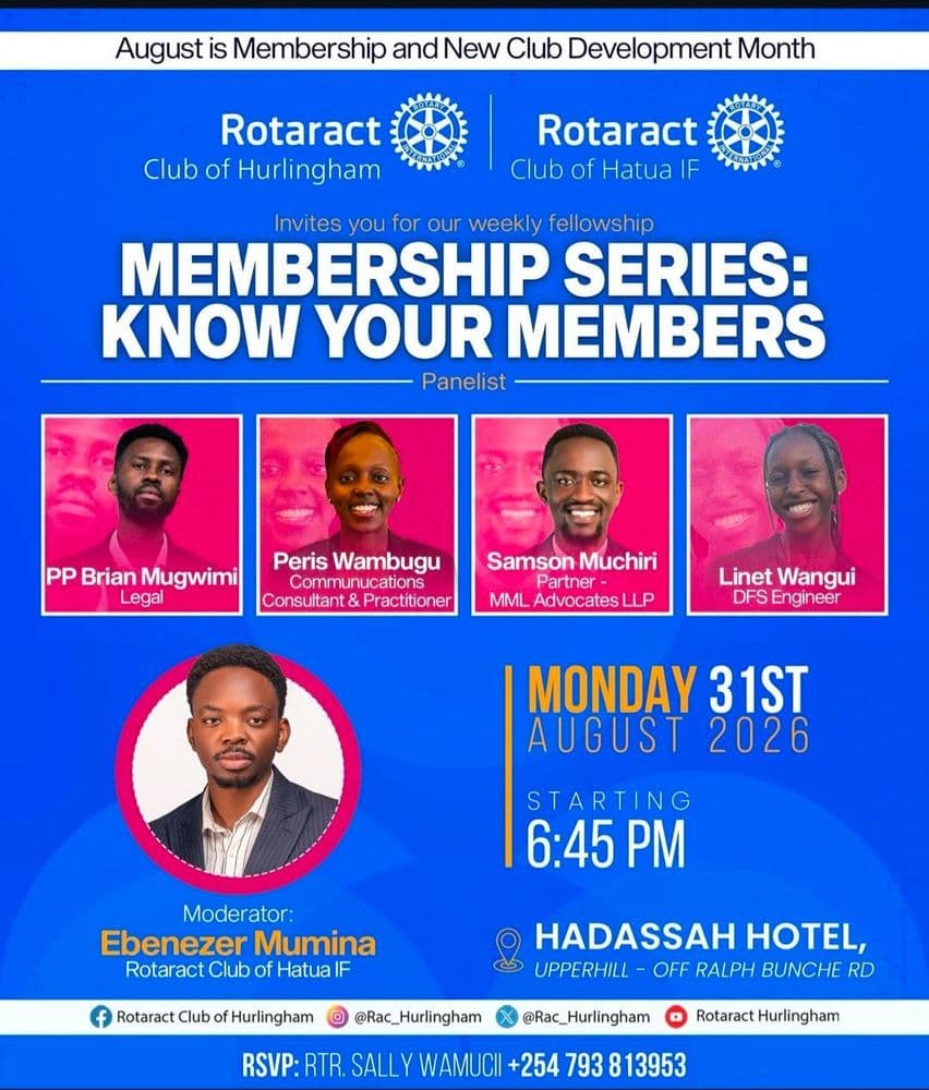 Know Your Members Fellowship Panel: Rotaract Hurlingham x Hatua IF